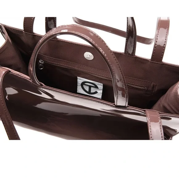 Telfar Chocolate Patent Medium - Picture 4 of 4